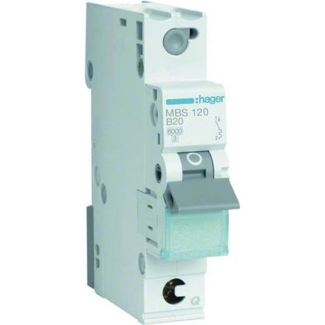 Hager Leitungsschutzschalter B 20A 1-polig MBS120 QuickConnect Leitungsschutzschalter (1/5)