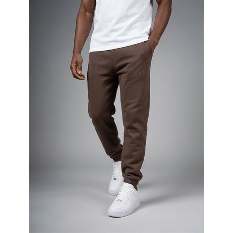 Pantaloni della tuta da uomo marroni Jigga Wear, taglia S, etichetta scritta M (1/5)