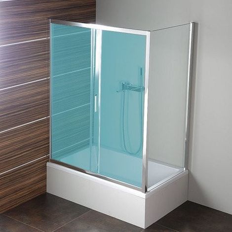 Polysan Deep - Paroi de douche, 90x150 cm, chrome/verre transparent MD3315 (1/5)