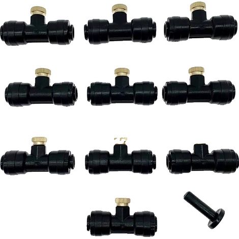 Boquillas nebulizadoras, fácil instalación, ahorro de agua, 10 unidades de 0,1 mm, color negro. (1/2)