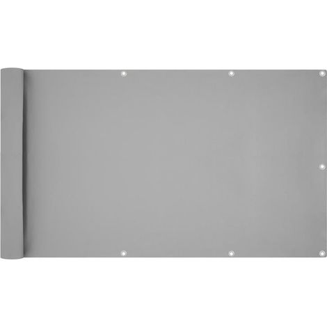 Brise vue de balcon jardin en PVC 6 m gris clair / 90x600cm