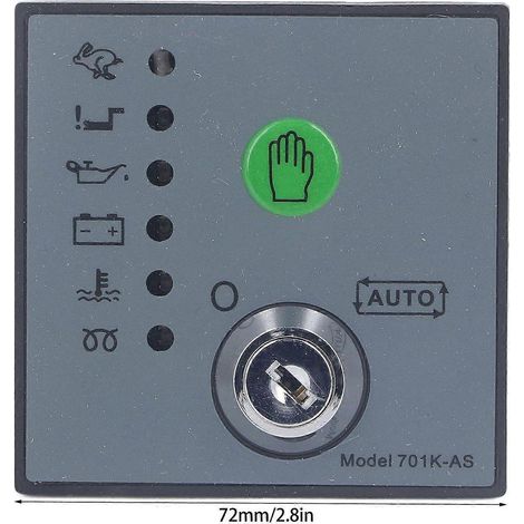 Commande du générateur Démarrage manuel Démarrage automatique Arrêt d'urgence Voyant de défaut LED Module de commande du générateur (1/4)