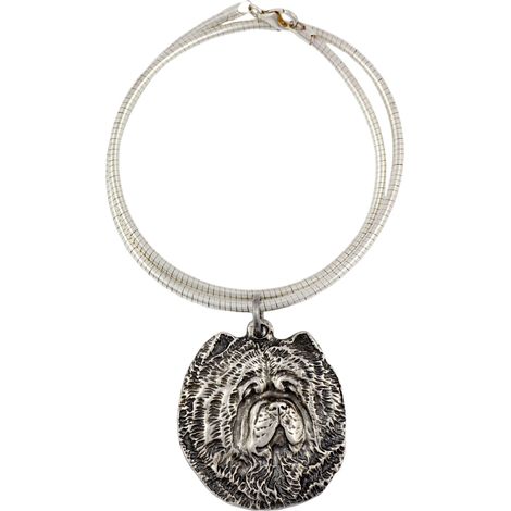 Collar con forma de perro Chow Chow, joyería única para amantes de los perros, colgante de serpiente único de Art-Dog (1/5)