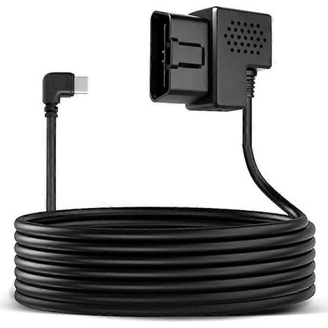 Kit de câblage OBD pour caméra embarquée avec port USB-C, compatible avec le mode parking, câble d'alimentation 12-24 V vers 5 V et protection contre les sous-tensions. (1/5)