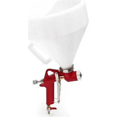 Pistola a spruzzo pneumatica con secchio da 6 litri e 3 ugelli per intonaco, cemento, rivestimento edile multiuso, pistola a spruzzo per fango e malta