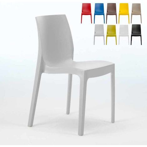 22 Silla de cocina Apilable de Polipropileno Rome Grand Soleil - Gris (1/5)