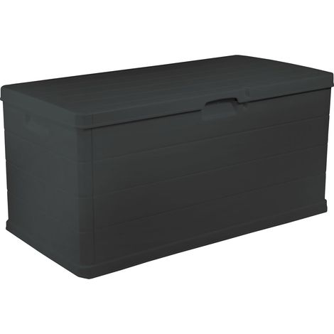 baule da esterno "alpha" in polipropilene antracite 340 lt 118x59x57 cm