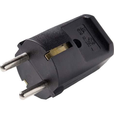 Martin Kaiser 519oT/sw Fiche électrique mâle avec terre Polyamide 6 250 V noir IP20 A743653