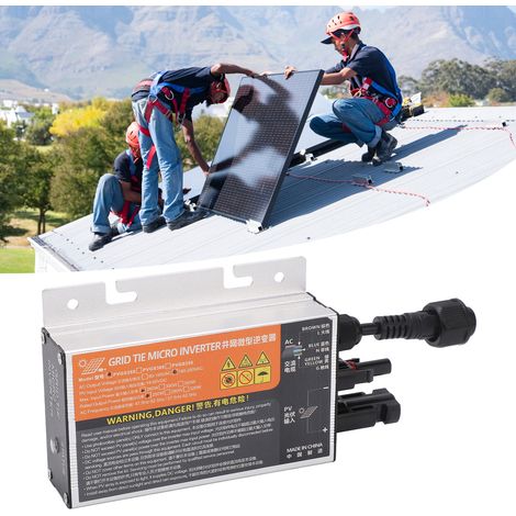 PVGS 260W Micro-Grid-Tie-Wechselrichter für 18–60V bis 220V Solar-PV-Systeme, Aluminiumlegierung, IP55, mit Netzkabel (1/5)