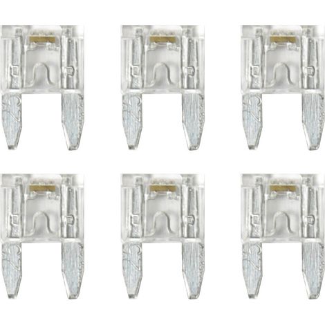 Smart Led, set 6 micro-fusibili lamellari con spia a led, 12/32V - 25A (1/4)