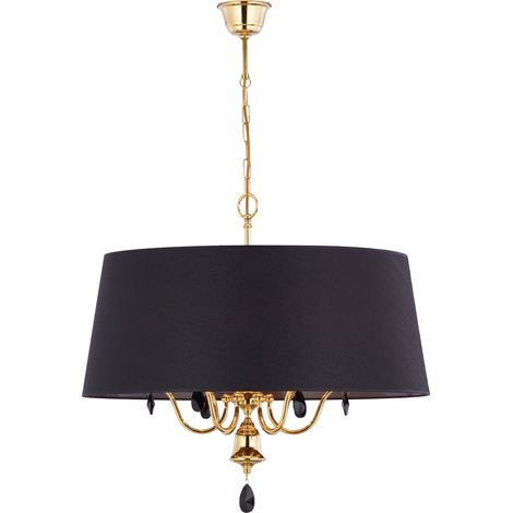 Lampadario decorativo Egida oro/nero con cristalli 6xE27 Jupiter (1/3)