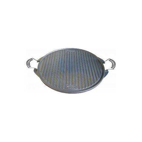 FPLUS plancha hº fundido 52 cm.redon , Plancha de asar redonda de hierro fundido.Apta para gas y leña, asas de tacto frio.Dos caras lisa y ondulada.
Facil limpieza.