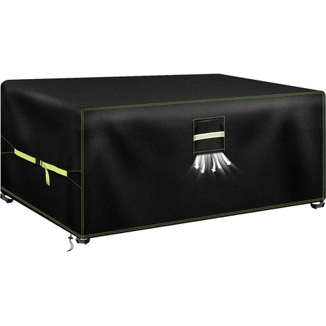 1 Housse De Jardin 200x160x70cm Tissu Oxford 600D Imperméable Avec Grilles D'aération Pour Salon Extérieur (1/5)