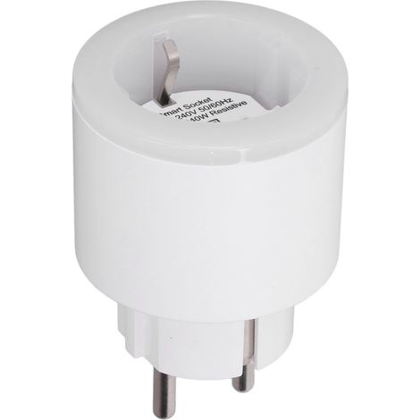 Prise intelligente WiFi EU 100-240V, prise connectée avec télécommande mobile, variateur RGB, minuterie programmable, fonction domotique, compatible LED, 1 pièce. (1/5)