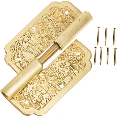 Charnières en laiton antique pour porte, style vintage, pour meubles et boîtes à bijoux (1/5)