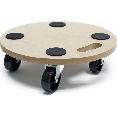Wiltec – Chariot de transport à roulettes – Charge lourde jusqu'à 250 kg – Plaque MDF 380x18 mm – 4 roulettes pivotantes pour déplacement facile