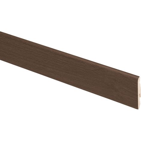 Battiscopa Liscio in MDF per Laminato Rovere Scuro Mm 58 x 14X2400 H 10