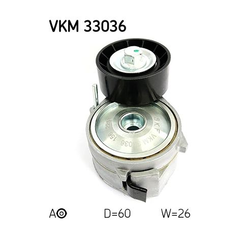 Tendeur de courroie, courroie trapézoïdale à nervures SKF VKM 33036 CITROËN