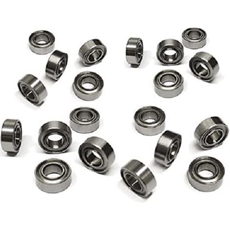 Pack of 20 MR84ZZ steel ball bearings, 4 mm x 8 mm x 3 mm (1/5)