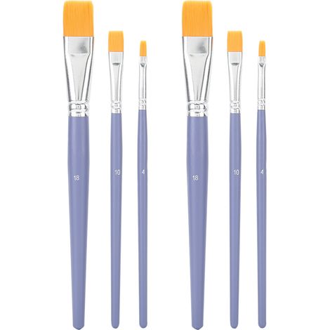 Ensemble de 6 Pinceaux en Nylon et Laine pour Aquarelle et Acrylique - Matériel Artistique (1/5)