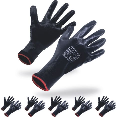 KELI - Lot 5 Gants Travaux Milieu Humide Nitrile T10 (1/5)