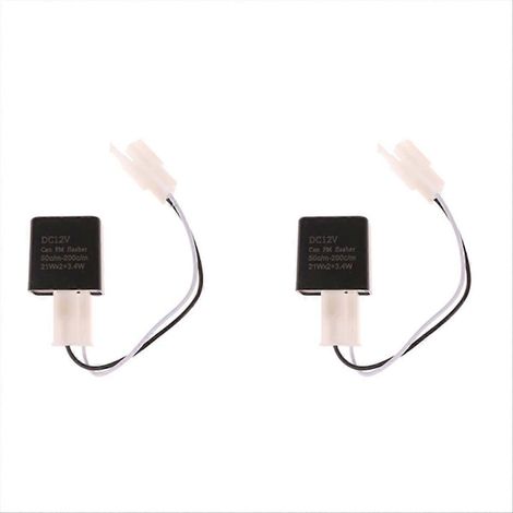 2-poliges 12V-Relais-Adapterkabel für LED-Blinker mit einstellbarer Frequenz, schwarz (1/5)