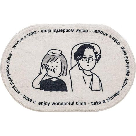 Tapis De Bain - 40 X 60 Cm - En Fibre De Polyester - Antidérapant - Pour Salle De Bain Cuisine Chambre Et Entrée - 1 Pièce (1/5)