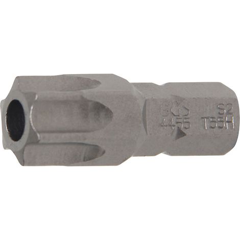 Bit Länge 30 mm Antrieb Außensechskant 8 mm (5/16") T-Profil (für Torx) mit Bohrung T55 (1/4)