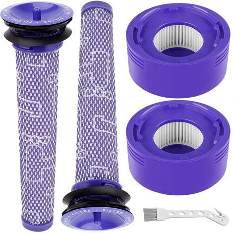 CCYKXA  4er-Pack Staubsaugerfilter-Ersatzset für Dyson V7, V8 Animal und V8 Absolute Wireless Staubsauger, Dyson Ersatzfilter, ersetzt die Teilenummern 965661-01 und 967478-01