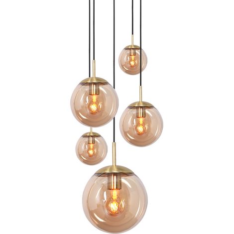 Steinhauer - lámpara colgante - Bollique LED - ámbar - vidrio (1/4)