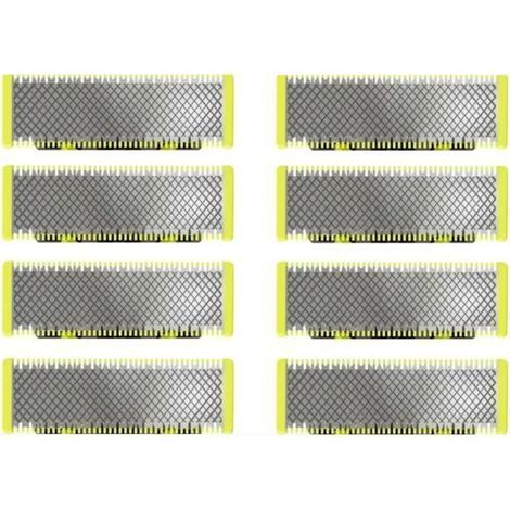 Applicable à OneBlade - Lames de rechange, pour rasoir/tondeuse électrique OneBlade, acier inoxydable robuste, taille, stylisation et rasage, lot de 8-Karteo (1/4)