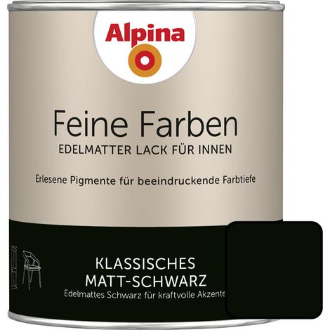 Alpina Feine Farben Lack Klassisches Matt-Schwarz 750ml Buntlacke (1/2)