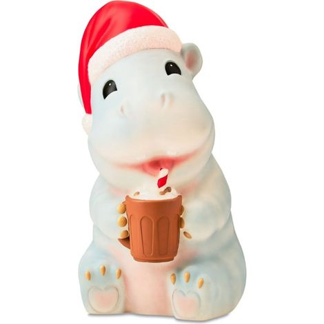 Hippopotame - Décor Résine avec Éclairage LED - Figurine de Décoration pour Salon Chambre ou Entrée - 1 Pièce