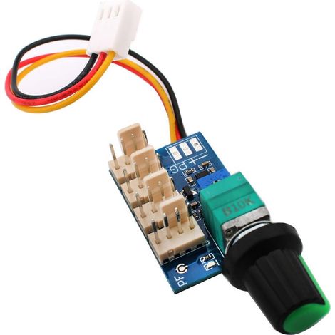 Contrôleur de vitesse de ventilateur PWM DC 0-12V 4pin 4 canaux pour Châssis D'Ordinateur PC(Avec bornes pré-câblées) (1/5)