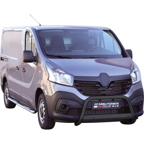 Pare-buffle Avant pour Renault Trafic 2014-2019 63 mm en Acier Noir (1/5)