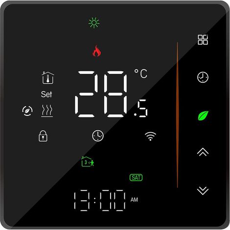 Intelligenter WLAN-Thermostat, Temperaturregler, wöchentlich programmierbar, unterstützt Touch-Steuerung/Mobile App/ (1/5)