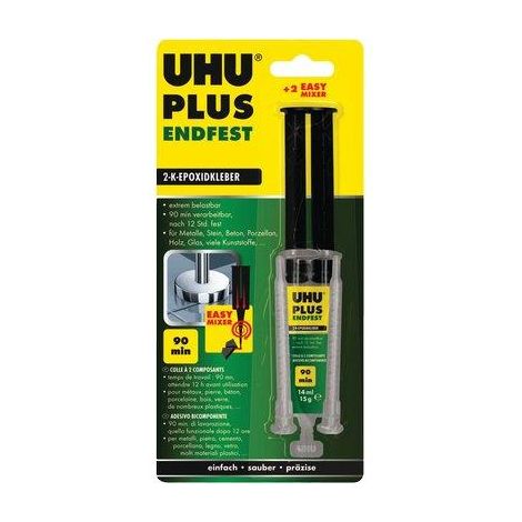 UHU PLUS 90 MINUTI VERDE BICOMPONENTE SIRINGA ML 14/GR 15