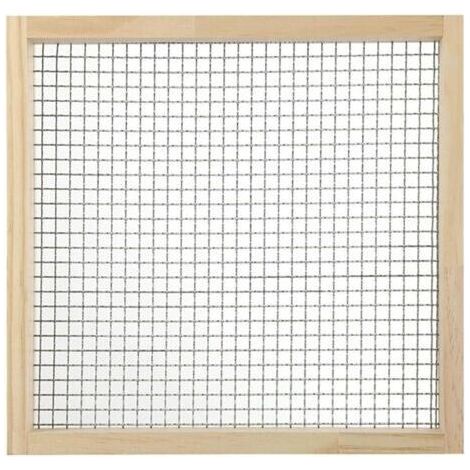 Tamis à terre pour jardinage, Tamis léger en bois pour pierres et compost, Tamis de criblage pour terre, cailloux et compost Ouverture : 5 mm × 5 mm (1/5)