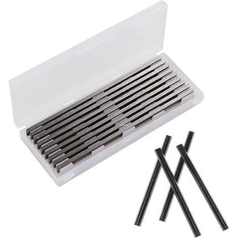 10-teiliges Set elektrischer Hobelmesser, 82-mm-Hobelmesser, passend für Bosch HSS-Hobelmesser (82 x 5,5 x 1,2 mm), für Hobel von Makita, Black & Decker, Bosch, DeWalt und Elu (1/4)