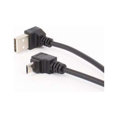 Dual-bend micro USB male to dual-bend USB male adapter cable for charging data on Android phones (1/5)