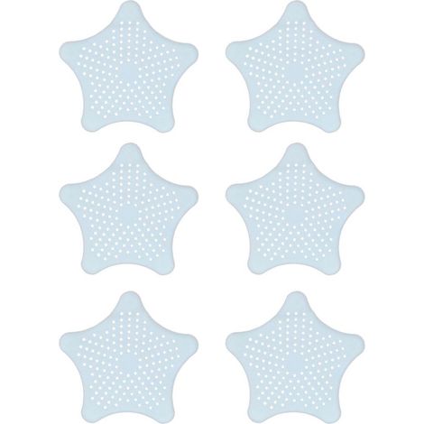 Filtre en caoutchouc en forme d'étoile de mer pour évier, blanc