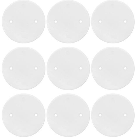 Cache-plaques électriques pour bureau, 10,50 x 10,50 x 0,30 cm, lot de 25 (1/5)