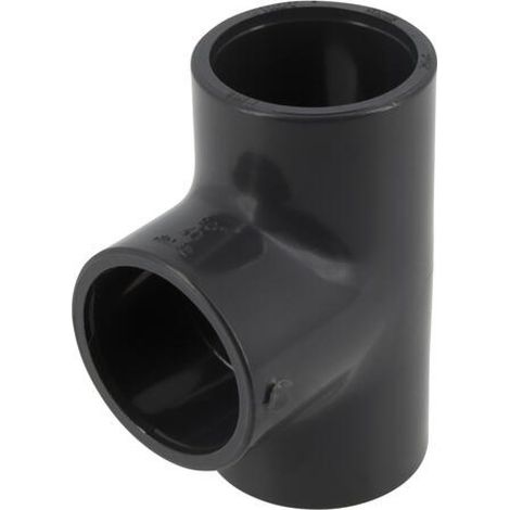 Girpi – Té PVC pression femelle-femelle 90° Ø40 mm – Résistant à la corrosion – Idéal pour installations plomberie – Normes EN 1452-3