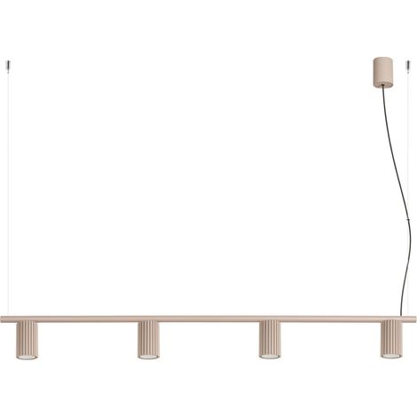 Kronleuchter Karbon taupe 4xGU10 122cm Aluminium Sollux (1/4)