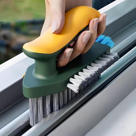 Cette brosse et nettoyante quatre en un convient au nettoyage des carreaux, des joints de carrelage, des cuisines, des salles de bains, des éviers, des sols et des salles de douche. (1/5)