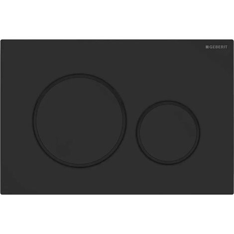 Placca di comando Geberit Sigma20 nero opaco e inserti nero lucidi (1/2)