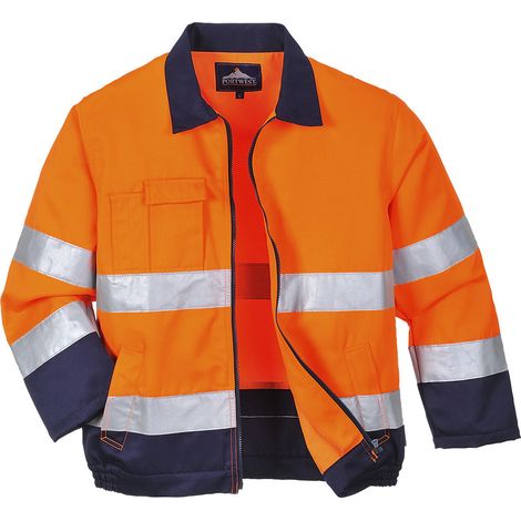 Veste Hi-Vis Madrid couleur : Orange/Marine taille XXL - PORTWEST