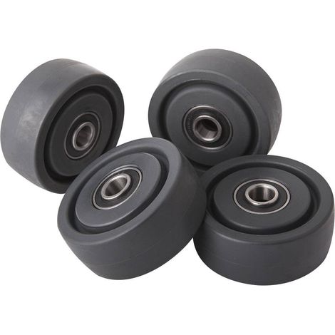 Jeu de 4 roues fixes ø72x28mm pour cric rouleur OH 6030 - SA 6030 - CLAS Equipements