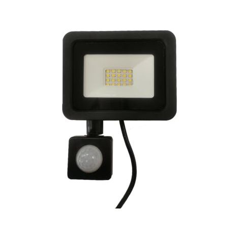 Projecteur LED Extérieur 20W IP65 NOIR avec Détecteur de Mouvement Crépusculaire - Unité / Blanc Froid - SILUMEN (1/4)