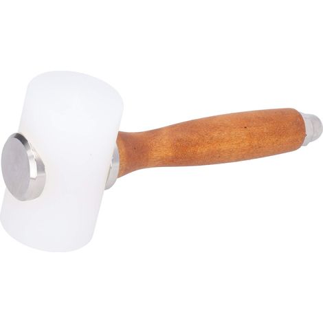 Marteau de sculpture sur cuir en nylon fait à la main avec manche en bois pour professionnels et amateurs (poignée jaune à do (1/5)